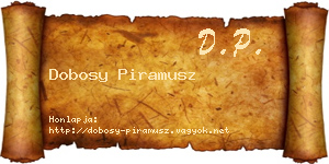 Dobosy Piramusz névjegykártya